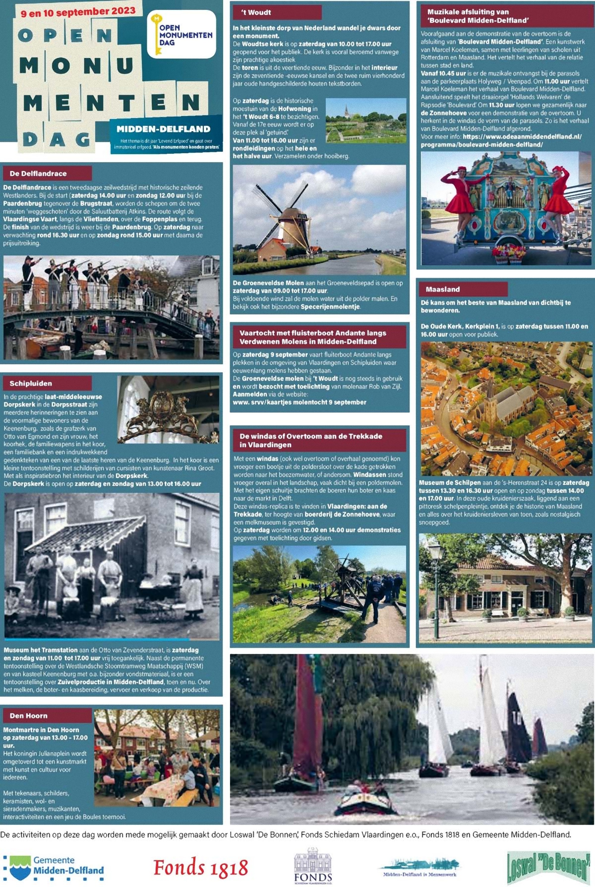Open Monumentendagen in Midden-Delfland - 9 & 10 september 2023